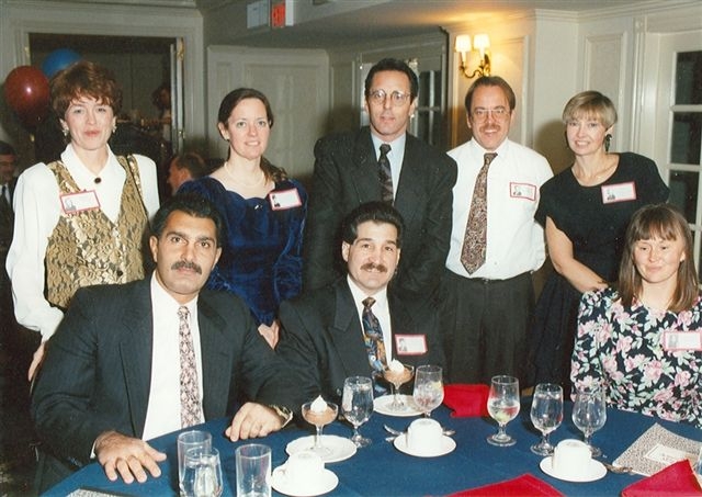 Table No. 3.  Jimmy Magnetta, Steve Ferrazzara (?), Margaret Sudrabin, Kathy Dunne, Paul Goldstein and Gloria Jubanowsky