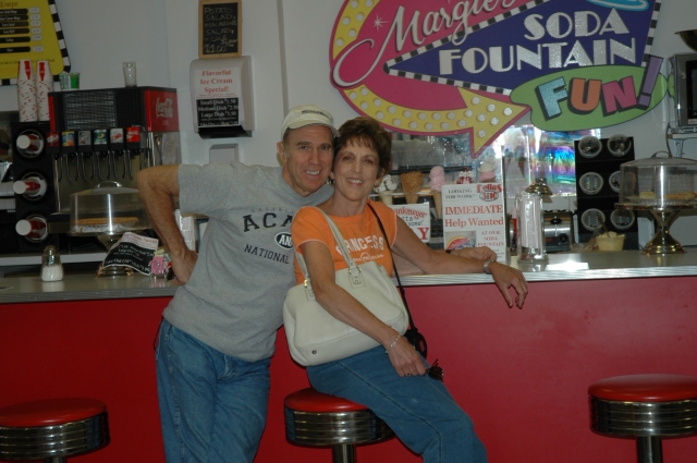Sergio and Marcia at the Soda Shop in Cape May